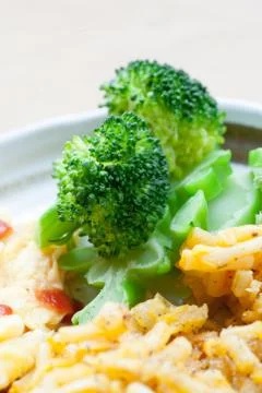 Broccoli on the plate Stock Photos