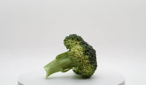 Broccoli Rotating on Turntable Stock Footage 230743079