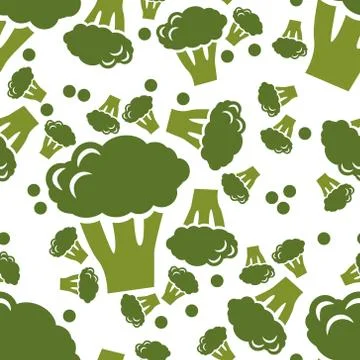 Broccoli seamless pattern イラスト素材