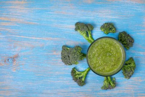 Broccoli smoothie Stock Photos