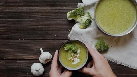 Broccoli Soup Stock Footage 278964297