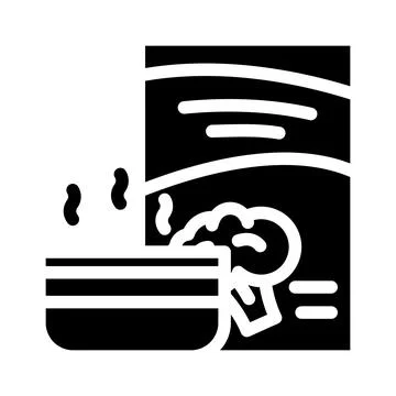 Broccoli soup glyph icon vector illustration Stock Illustration