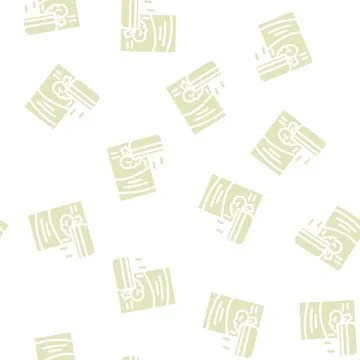 Broccoli soup glyph vector seamless pattern Stock Illustration
