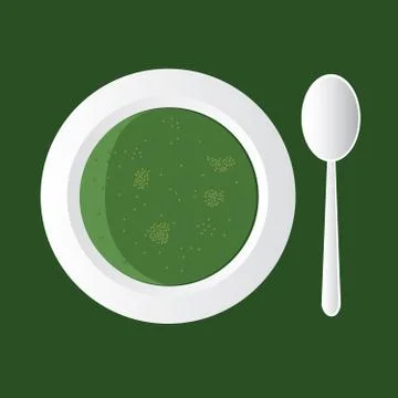 Broccoli soup Stock Illustration