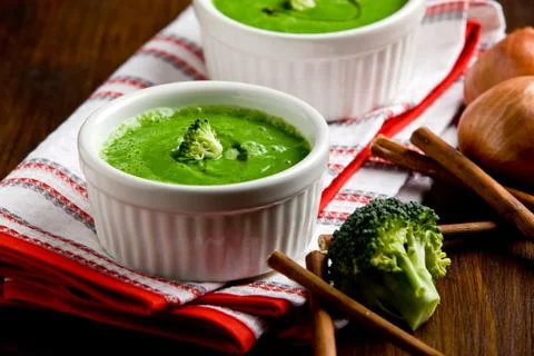 Broccoli soup Stock Photos