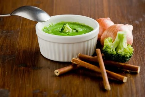 Broccoli soup Stock Photos
