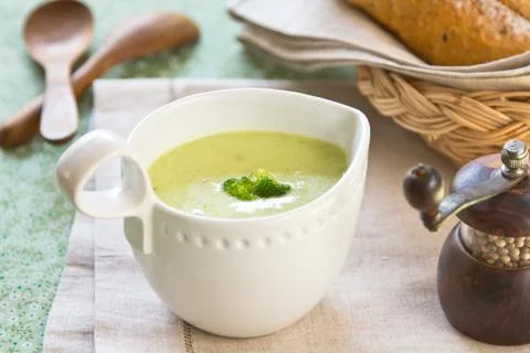 Broccoli soup Stock Photos