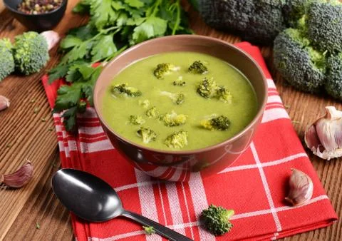 Broccoli soup Stock Photos