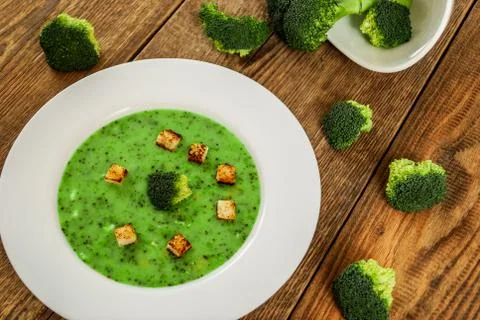 Broccoli soup Stock Photos