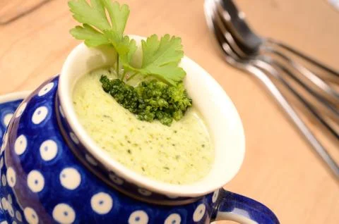 Broccoli soup Stock Photos