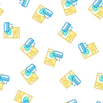 Broccoli soup vector seamless pattern Stock Illustration