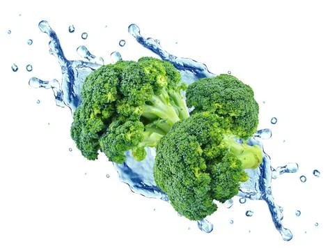 Broccoli splash Stock Photos