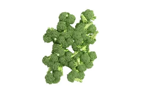 Broccoli symbol # on white background Stock Illustration