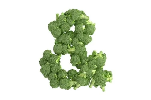 Broccoli symbol on white background Stock Illustration