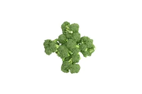 Broccoli symbol + on white background Stock Illustration