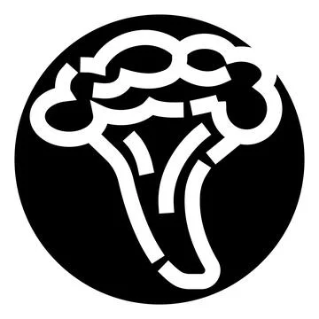 Broccoli vegetable icon symbolizing healthy fresh nutrition Illustrazione stock
