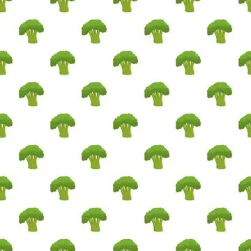 Broccoli vegetable illustration creating seamless pattern background イラスト素材