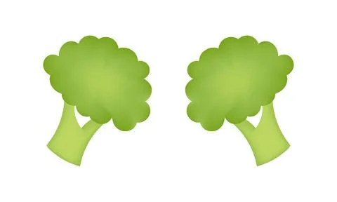 Broccoli vegetable illustration with mesh technique Stock Illustration