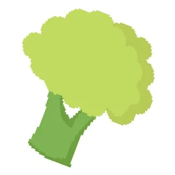 Broccoli vegetable illustration with pixel theme Stock Illustration