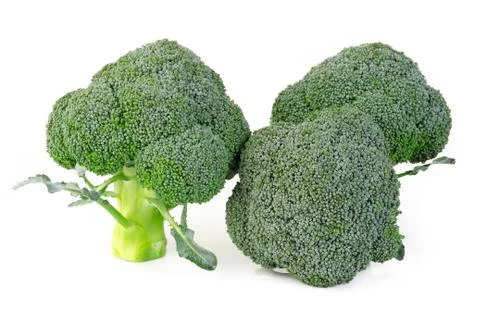 Broccoli vegetable isolated on white background Stock Photos