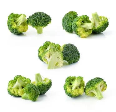 Broccoli vegetable isolated on white background Stock Photos