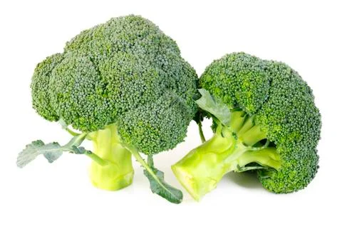 Broccoli vegetable isolated on white Stock Photos