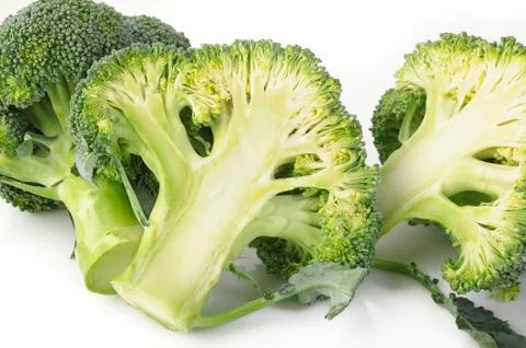 Broccoli vegetable isolated on white Stock Photos