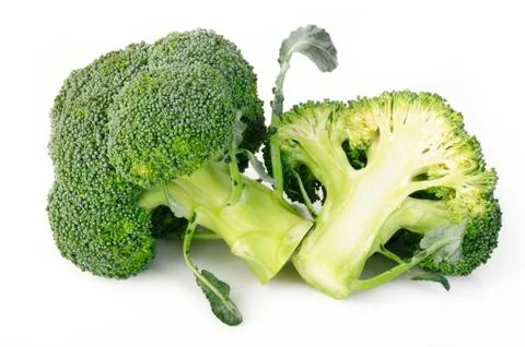 Broccoli vegetable isolated on white Stock Photos
