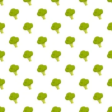 Broccoli vegetable repeating pattern illustrating healthy eating イラスト素材