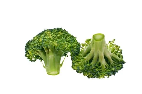 Broccoli, white background, isolate Stock Photos