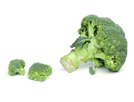 Broccoli on white background Stockfoto's