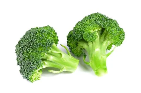 Broccoli on the white background Stock Photos
