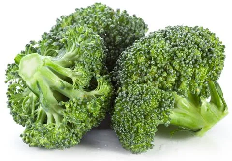 Broccoli on a white background. Stock Photos