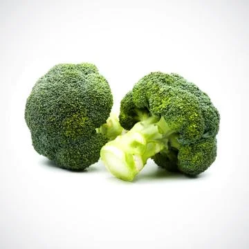 Broccoli on the white blackground Stock Photos