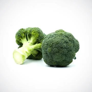 Broccoli on the white blackground Stock Photos