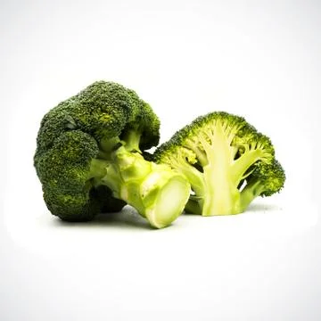 Broccoli on the white blackground Stock Photos