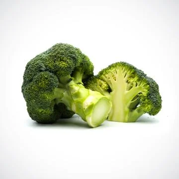 Broccoli on the white blackground Stock Photos
