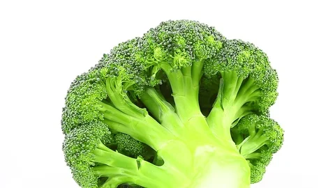 Broccoli whole cabbage rotates Stock Footage 125067136