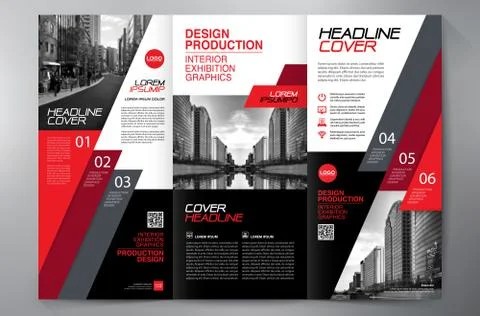 Brochure 3 fold flyer design a4 template. 스톡 일러스트