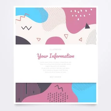 Brochure on abstract background - modern vector banner Illustrazione stock