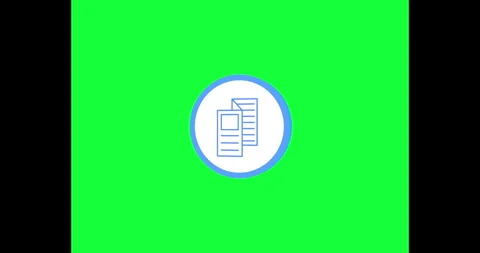 Brochure animated icon Stock Footage 297029236