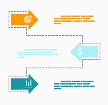 Brochure with arrows Stock Illustration