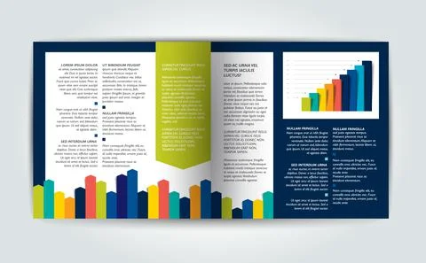 Brochure, Booklet page, text layout. Magazine layout for infographics. Web te Stock Illustration