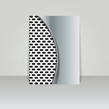 Brochure card banner metal Stock Illustration