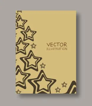Brochure with color lines Stock Illustration