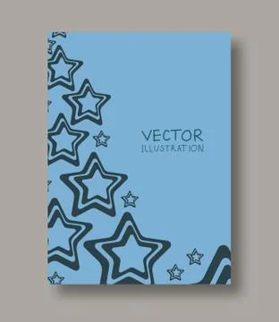 Brochure with color lines Stock Illustration