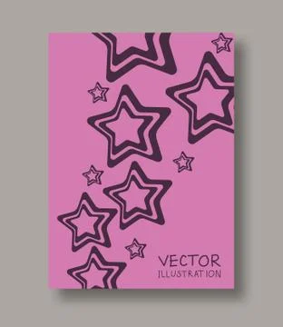 Brochure with color lines Stock Illustration