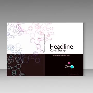 Brochure cover with abstract connect patterns Stock Illustration