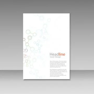 Brochure cover with abstract connect patterns Stock Illustration