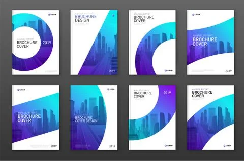 Brochure cover design layout set for business Stock Illustration
